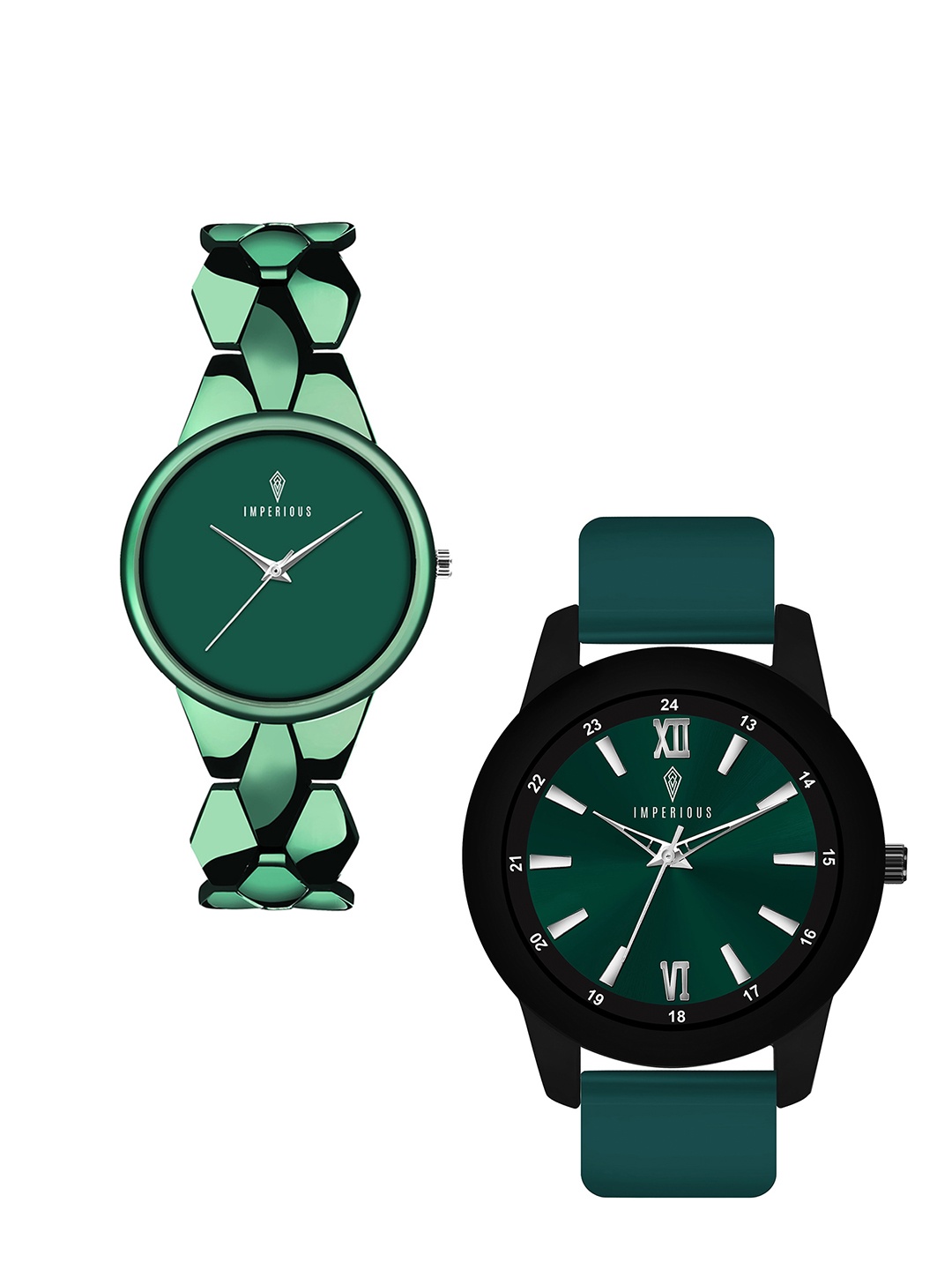 Imperious- The Royal Way 2Pc Unisex WaterResistant Brass Dial Bracelet Analogue Watch, Green
Imperious- The Royal Way 2Pc Unisex WaterResistant Brass Dial Bracelet Analogue Watch, Green