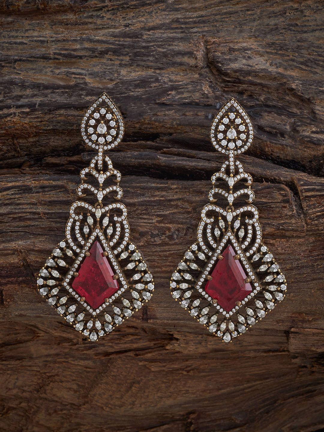Kushal's Fashion Jewellery Victorian-Plated Contemporary Zircon Studded Drop Earrings, Silver
Kushal's Fashion Jewellery Victorian-Plated Contemporary Zircon Studded Drop Earrings, Silver