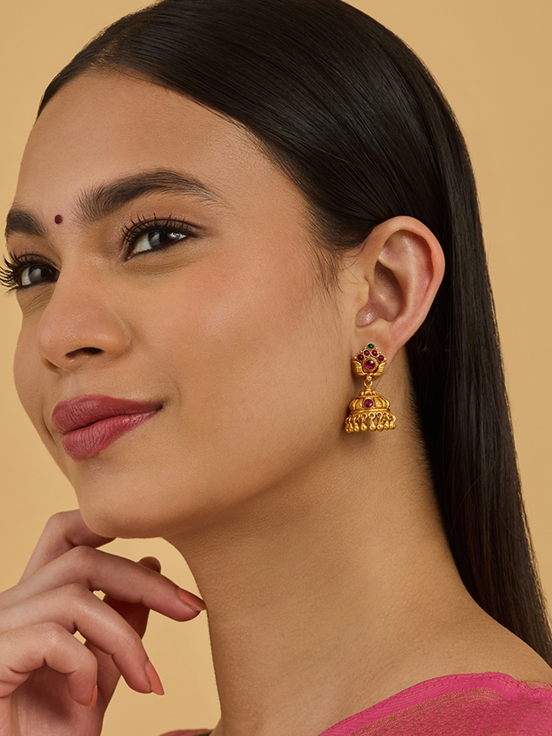 Kushal's Fashion Jewellery 92.5 Sterling Silver Gold-Plated Dome Shaped Jhumkas Earrings
Kushal's Fashion Jewellery 92.5 Sterling Silver Gold-Plated Dome Shaped Jhumkas Earrings