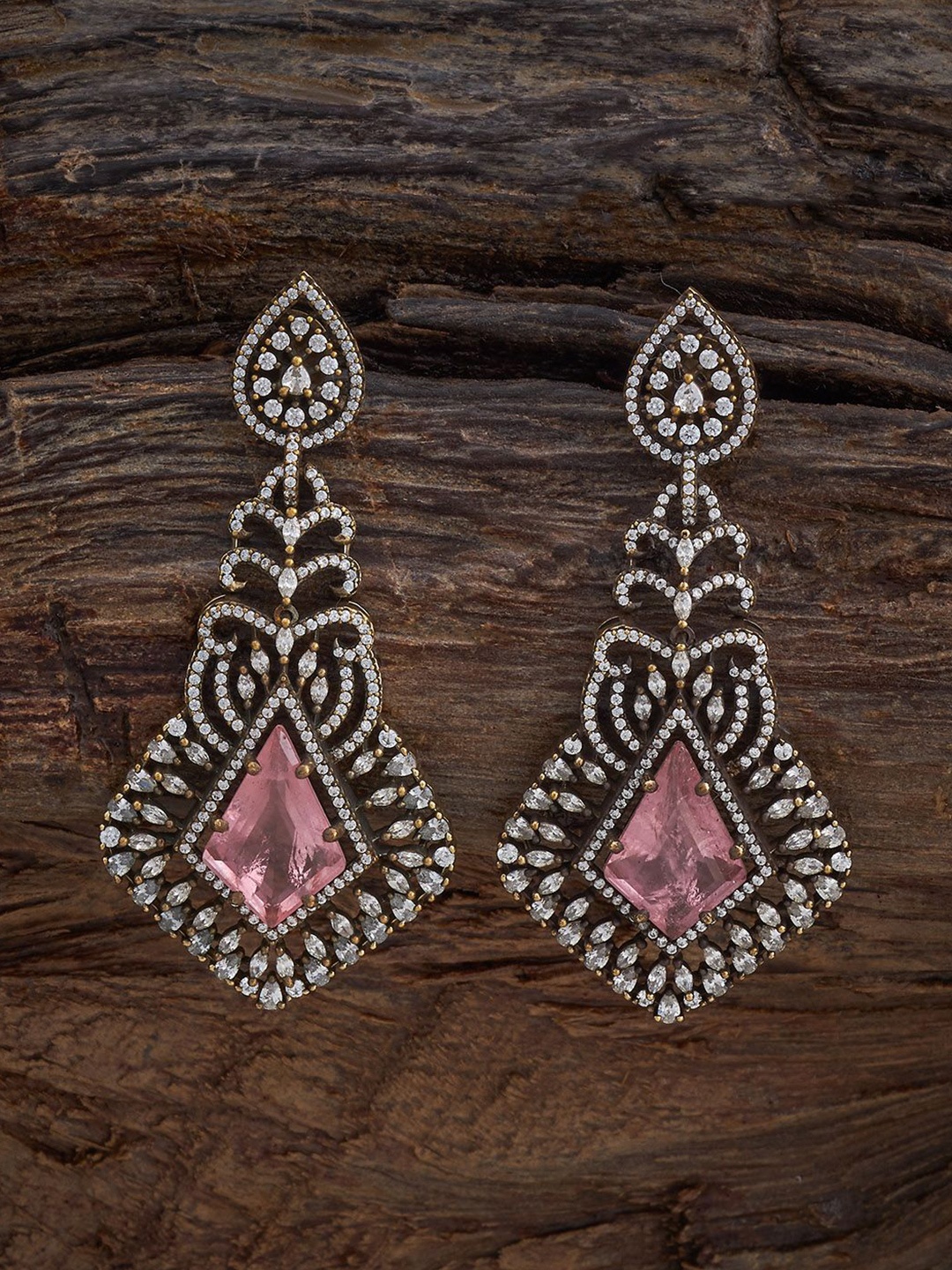 Kushal's Fashion Jewellery Rhodium-Plated Zircon Studded Contemporary Drop Earrings, Silver
Kushal's Fashion Jewellery Rhodium-Plated Zircon Studded Contemporary Drop Earrings, Silver