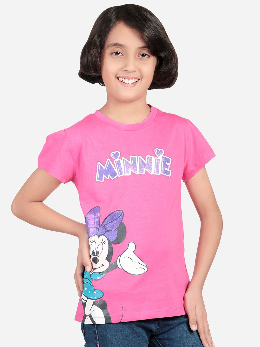 Bodycare Girls Typography Printed Round Neck Cotton Minnie Mouse T-shirt, Pink
Bodycare Girls Typography Printed Round Neck Cotton Minnie Mouse T-shirt, Pink