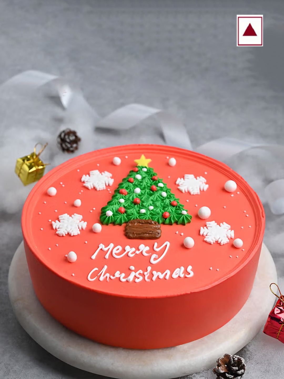 Floweraura Special Fresh Yummy Xmas Tree Theme Strawberry Flavour Round Shape Cake- 2 Kg, Red
Floweraura Special Fresh Yummy Xmas Tree Theme Strawberry Flavour Round Shape Cake- 2 Kg, Red