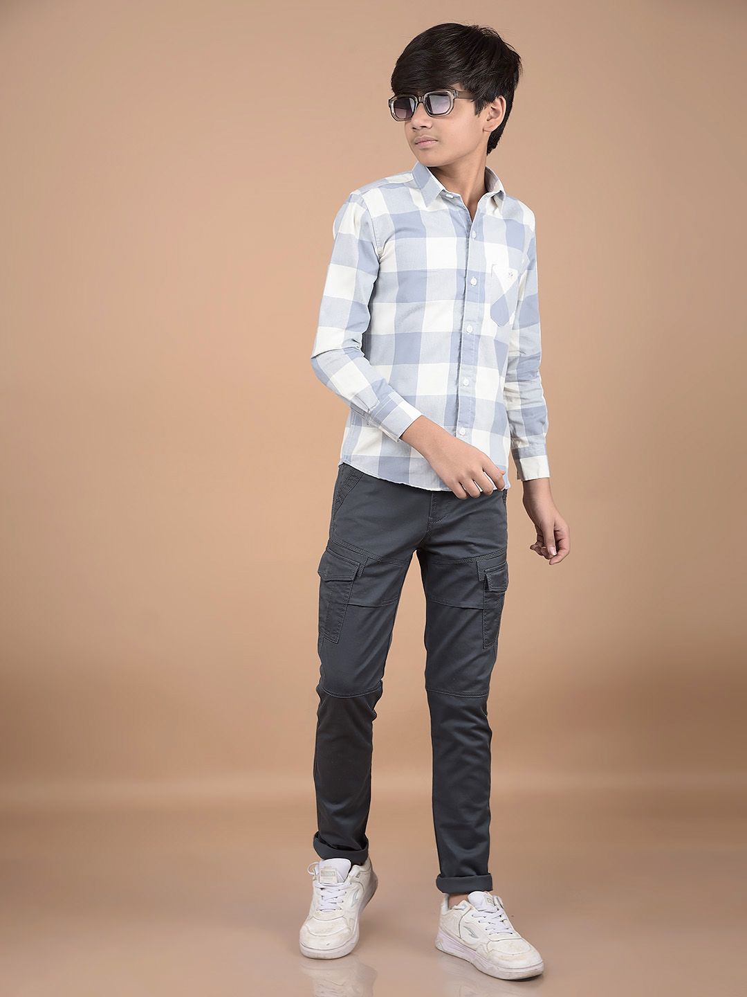 Crimsoune Club Boys Classic Spread Collar Gingham Checked Cotton Casual Shirt, White
Crimsoune Club Boys Classic Spread Collar Gingham Checked Cotton Casual Shirt, White