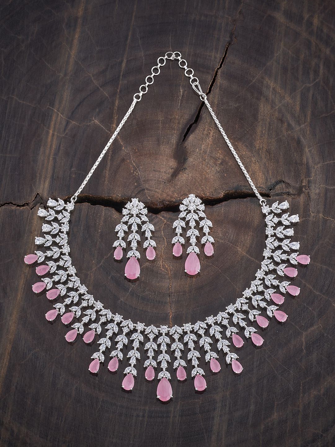 Kushal's Fashion Jewellery Rhodium-Plated Cubic Zirconia Studded Jewellery Set, Silver
Kushal's Fashion Jewellery Rhodium-Plated Cubic Zirconia Studded Jewellery Set, Silver