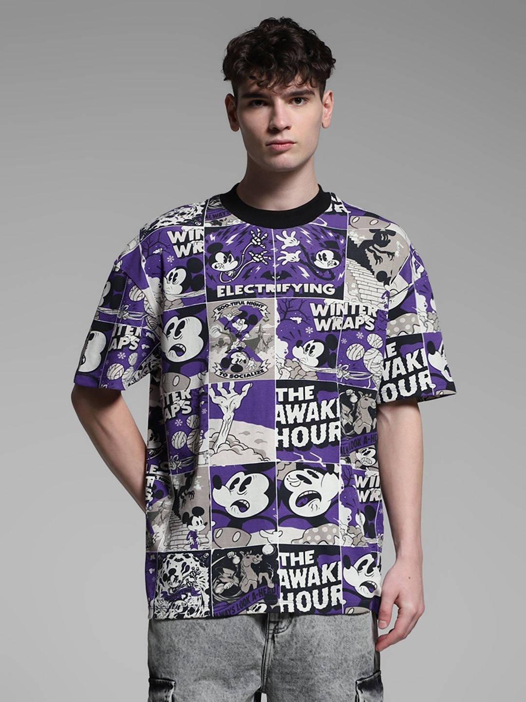 Jack & Jones Men Graphic Printed Round Neck Cotton Oversized Mickey & Friends T-shirt, Purple
Jack & Jones Men Graphic Printed Round Neck Cotton Oversized Mickey & Friends T-shirt, Purple