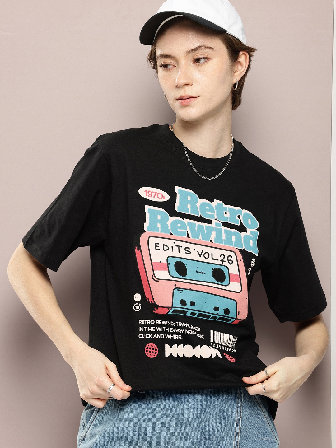 DILLINGER Graphic Printed Drop-Shoulder Sleeves Oversized Pure Cotton T-shirt, Black
DILLINGER Graphic Printed Drop-Shoulder Sleeves Oversized Pure Cotton T-shirt, Black
