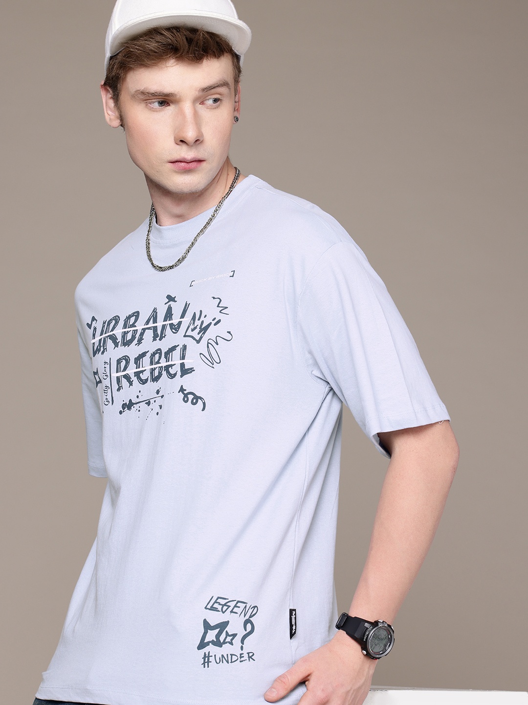 The Roadster Life Co. Pure Cotton Typography Printed Drop-Shoulder Sleeves Relaxed T-shirt, Blue
The Roadster Life Co. Pure Cotton Typography Printed Drop-Shoulder Sleeves Relaxed T-shirt, Blue
