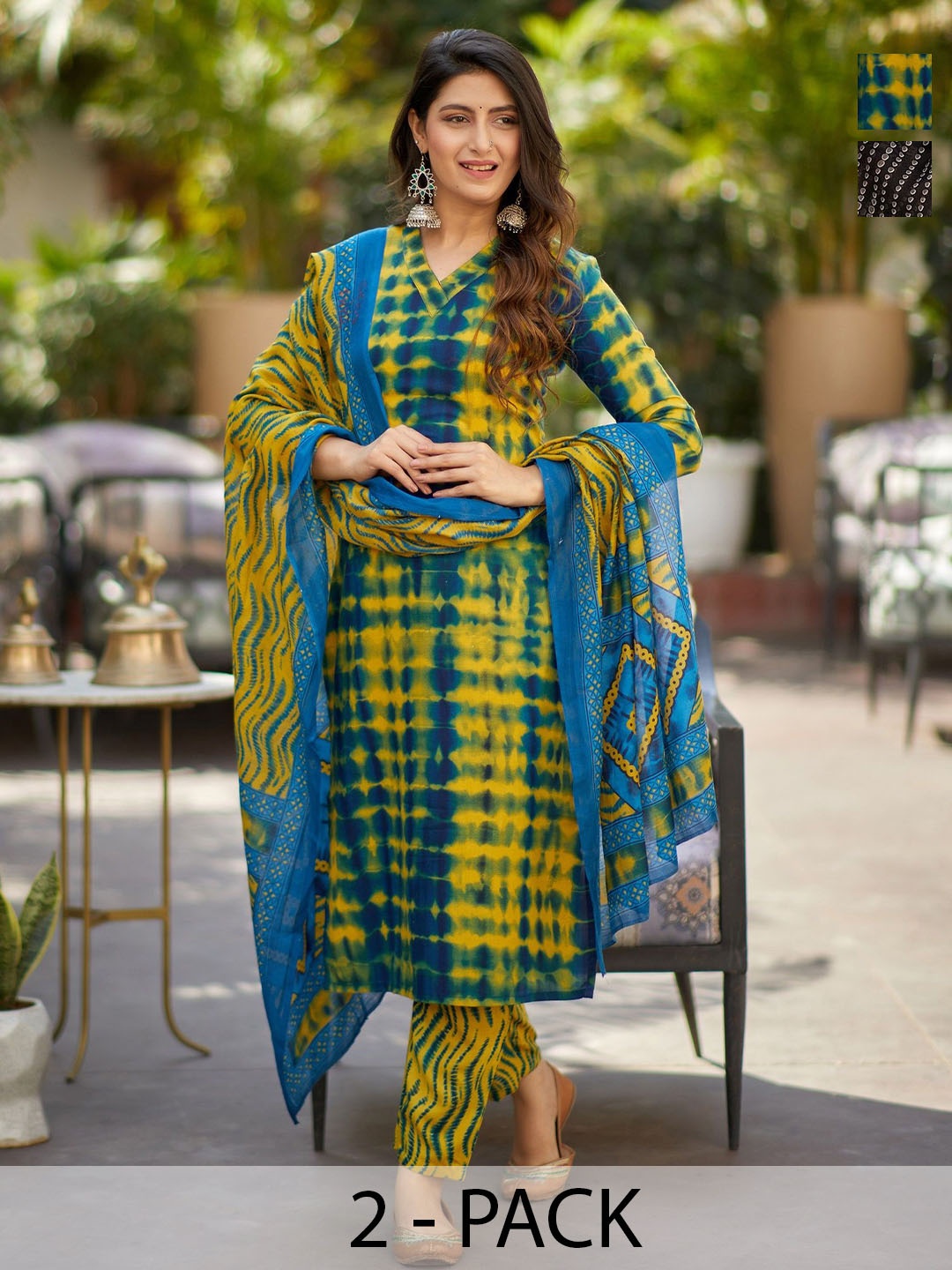 KALINI Women Ethnic Motifs Printed Regular Kurta with Trousers & With Dupatta, Yellow
KALINI Women Ethnic Motifs Printed Regular Kurta with Trousers & With Dupatta, Yellow