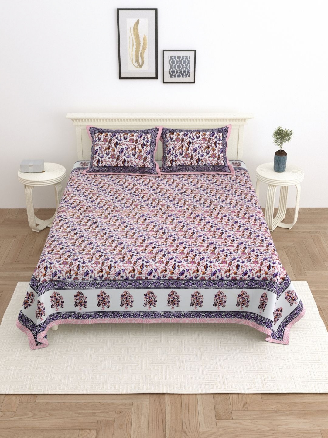 Wayne Martin Multicoloured Floral 330 TC King Bedsheet with 2 Pillow Covers, Multi
Wayne Martin Multicoloured Floral 330 TC King Bedsheet with 2 Pillow Covers, Multi