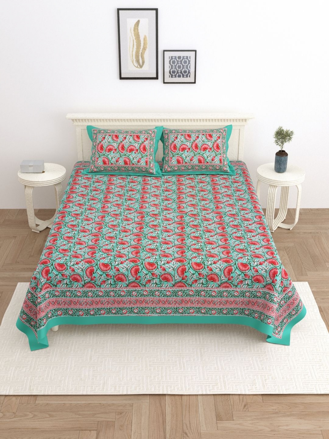 Wayne Martin Multicoloured Floral 330 TC King Bedsheet with 2 Pillow Covers, Multi
Wayne Martin Multicoloured Floral 330 TC King Bedsheet with 2 Pillow Covers, Multi