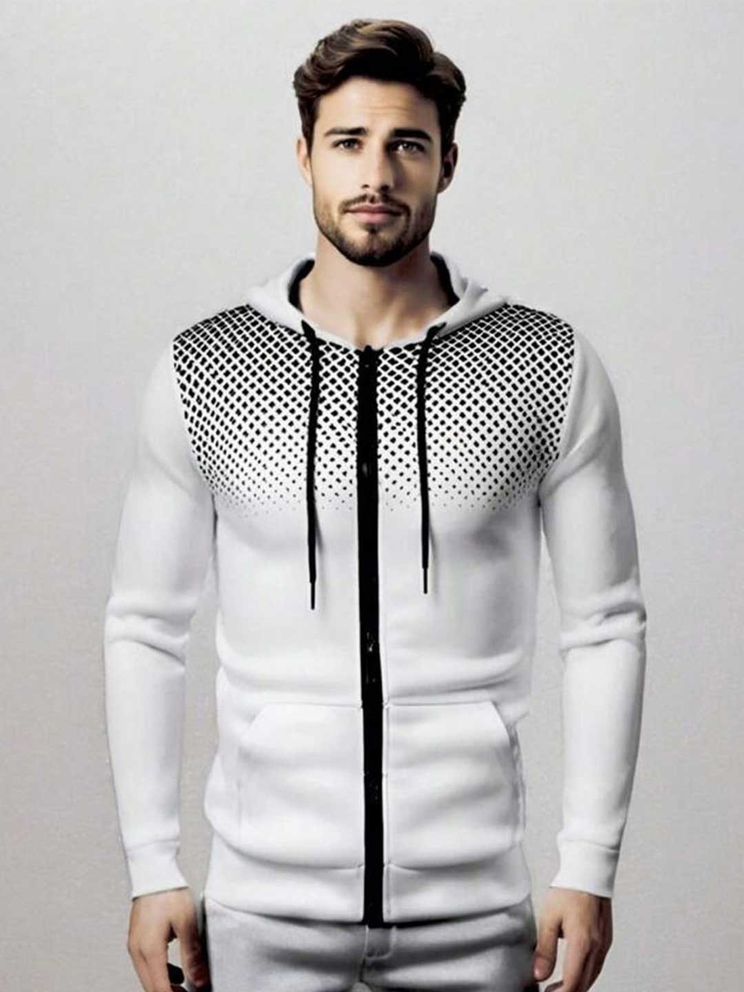 StyleCast Men Hooded Sweatshirt, White 
StyleCast Men Hooded Sweatshirt, White