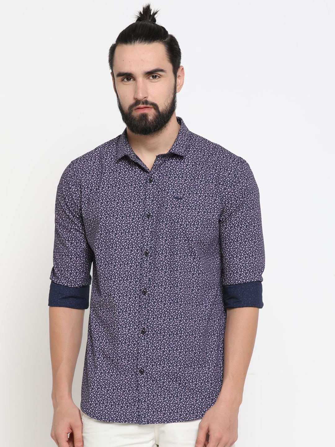 SHOWOFF Men Standard Slim Fit Spread Collar Floral Printed Cotton Casual Shirt, Navy blue
SHOWOFF Men Standard Slim Fit Spread Collar Floral Printed Cotton Casual Shirt, Navy blue