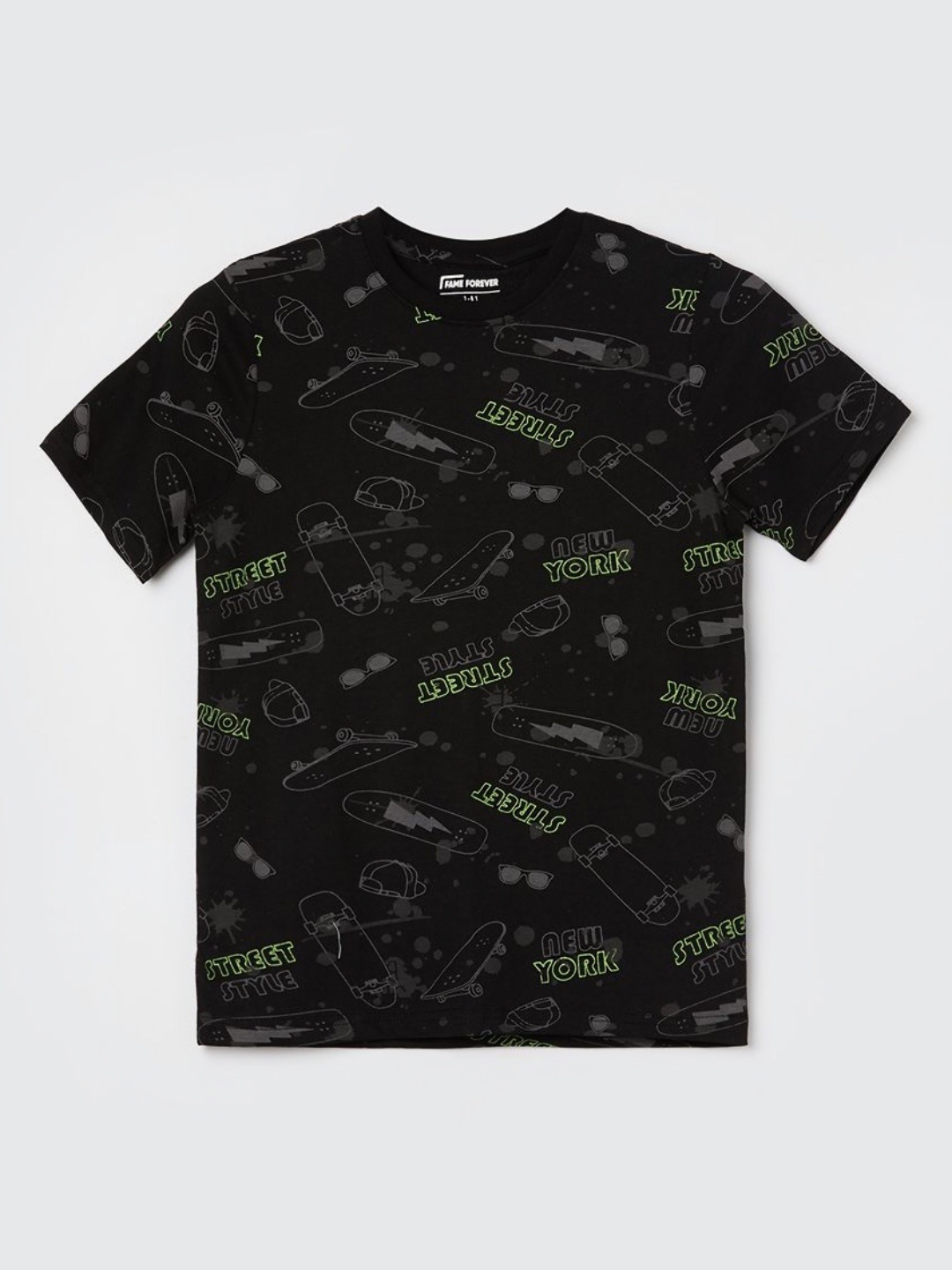 Fame Forever by Lifestyle Boys Conversational Printed Round Neck Cotton T-shirt, Black
Fame Forever by Lifestyle Boys Conversational Printed Round Neck Cotton T-shirt, Black
