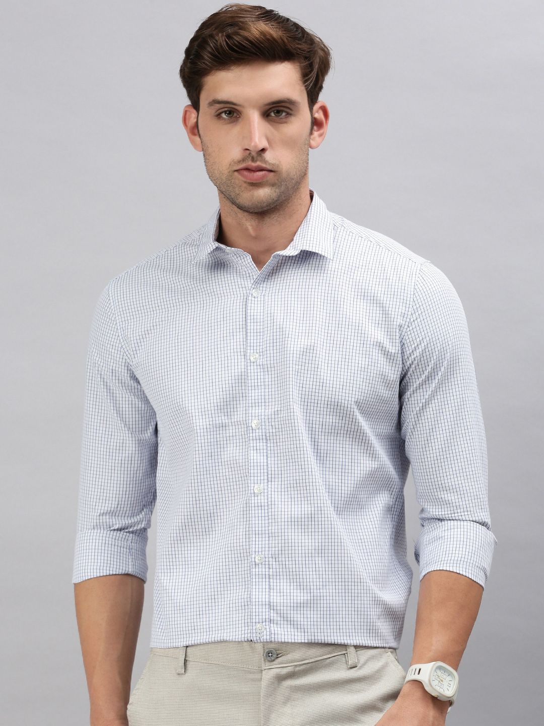 Classic Polo Men India Slim Fit Spread Collar Micro Checked Cotton Casual Shirt, Blue
Classic Polo Men India Slim Fit Spread Collar Micro Checked Cotton Casual Shirt, Blue