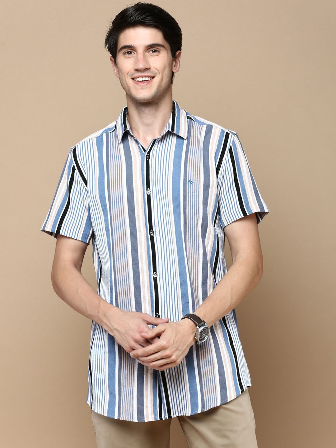 Classic Polo Men India Slim Fit Spread Collar Vertical Striped Cotton Casual Shirt, White
Classic Polo Men India Slim Fit Spread Collar Vertical Striped Cotton Casual Shirt, White