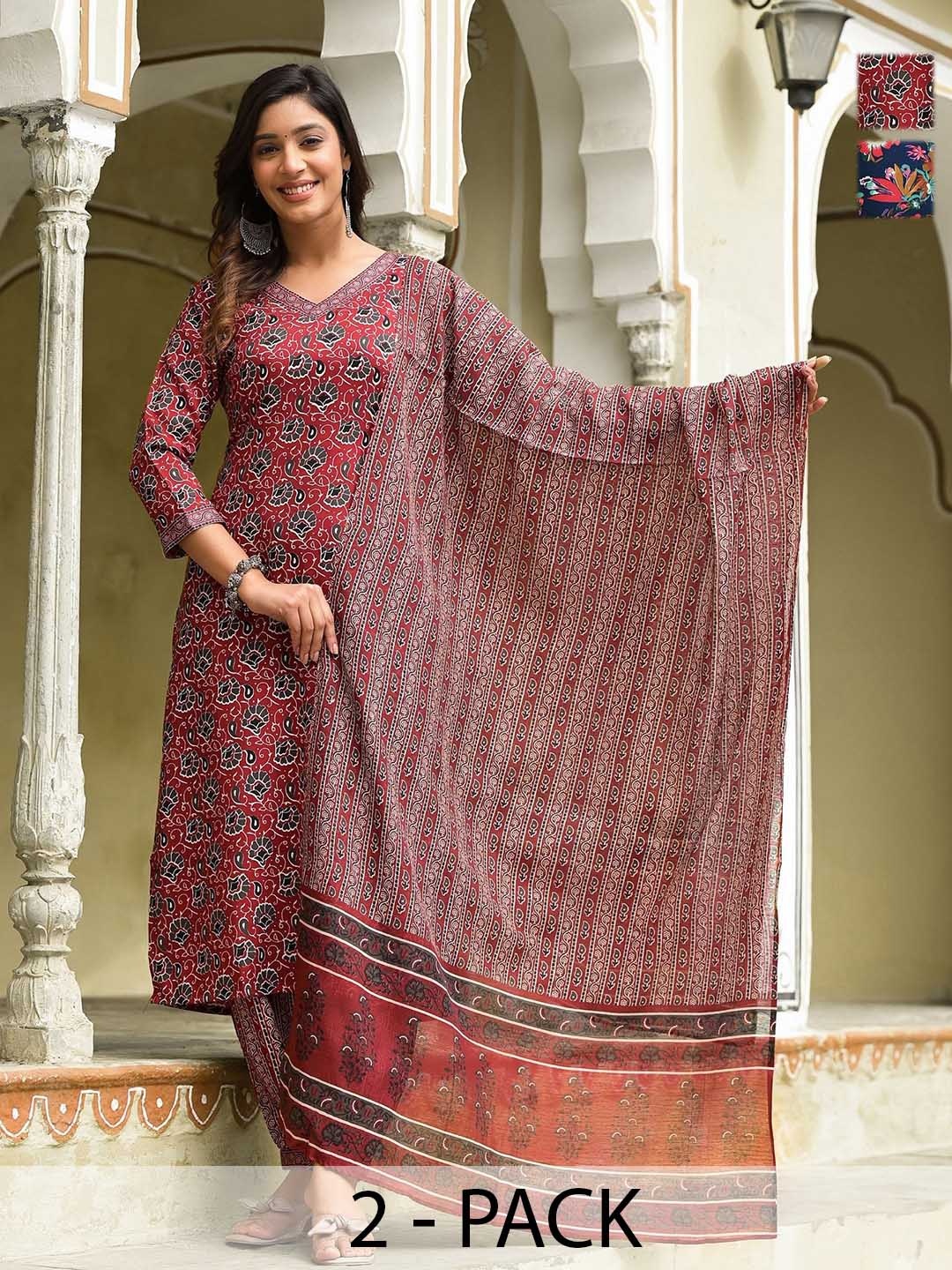 KALINI Women Ethnic Motifs Printed Regular Kurta with Trousers & With Dupatta, Navy blue
KALINI Women Ethnic Motifs Printed Regular Kurta with Trousers & With Dupatta, Navy blue