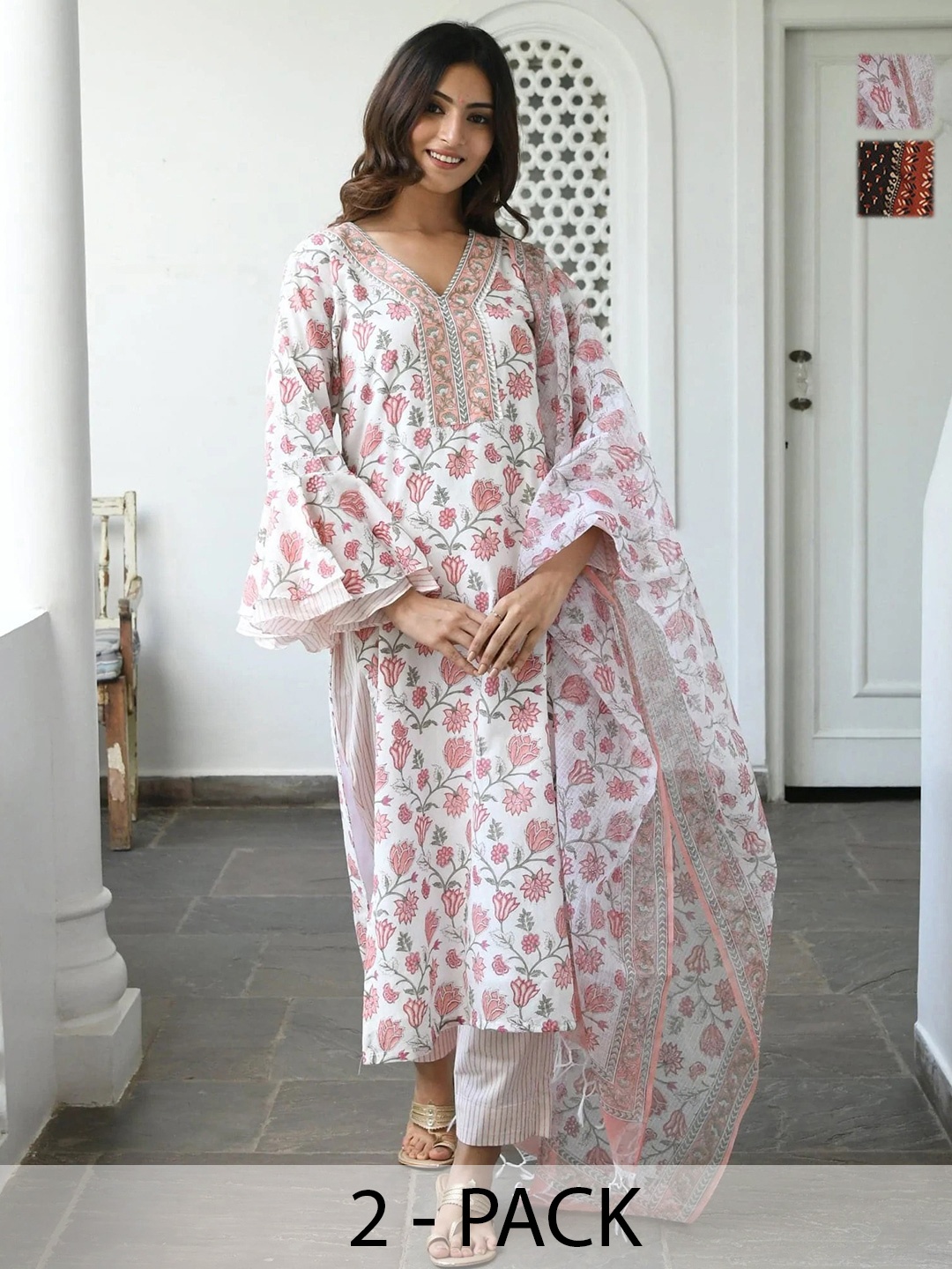 KALINI Women Ethnic Motifs Printed Regular Kurta with Trousers & With Dupatta, Black
KALINI Women Ethnic Motifs Printed Regular Kurta with Trousers & With Dupatta, Black