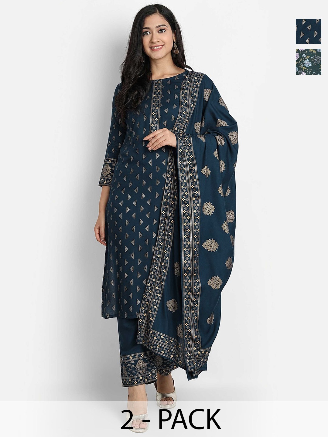 KALINI Women Ethnic Motifs Printed Regular Kurta with Trousers & With Dupatta, Green
KALINI Women Ethnic Motifs Printed Regular Kurta with Trousers & With Dupatta, Green