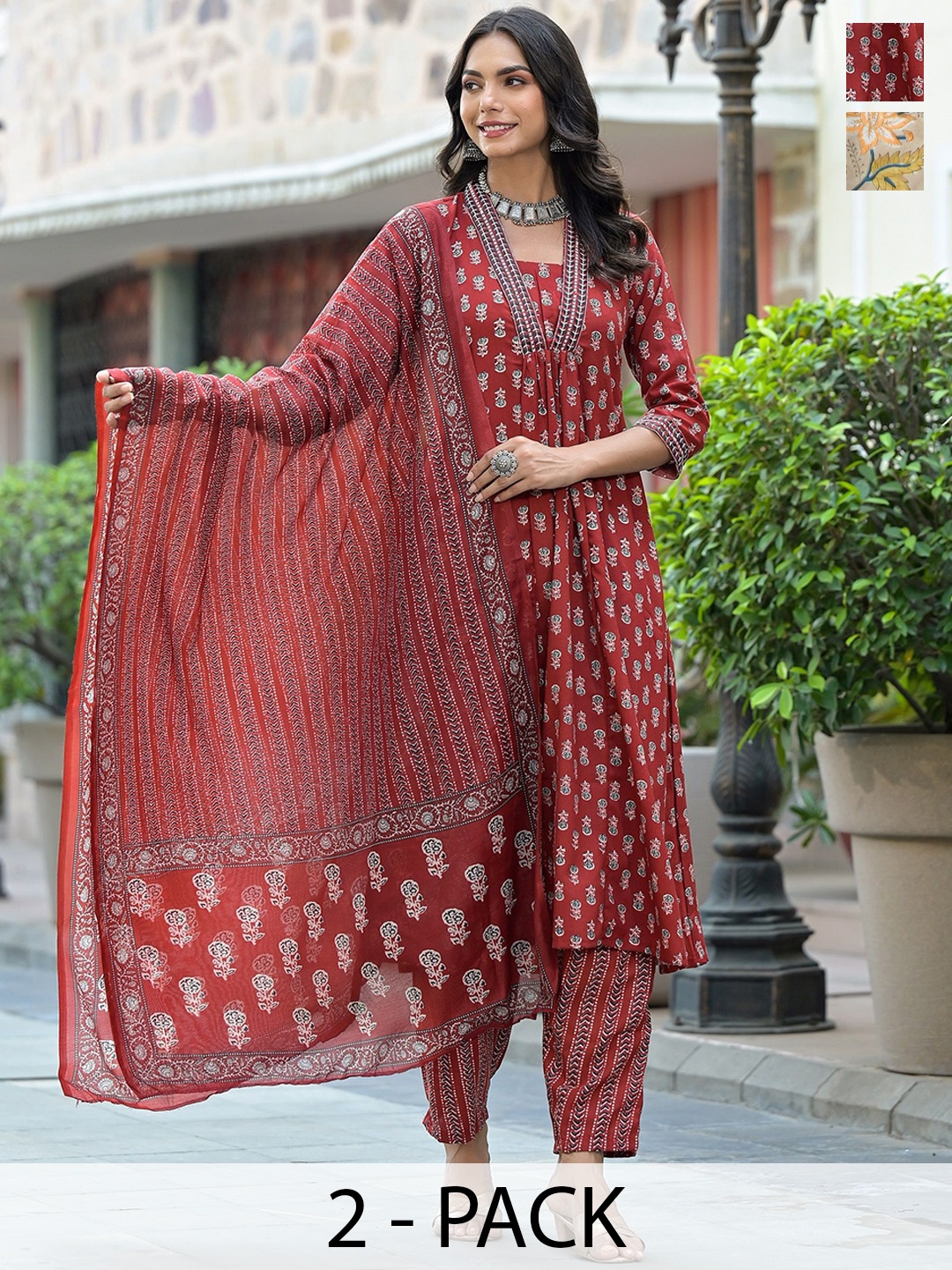 KALINI Women Ethnic Motifs Printed Regular Kurta with Trousers & With Dupatta, Beige
KALINI Women Ethnic Motifs Printed Regular Kurta with Trousers & With Dupatta, Beige