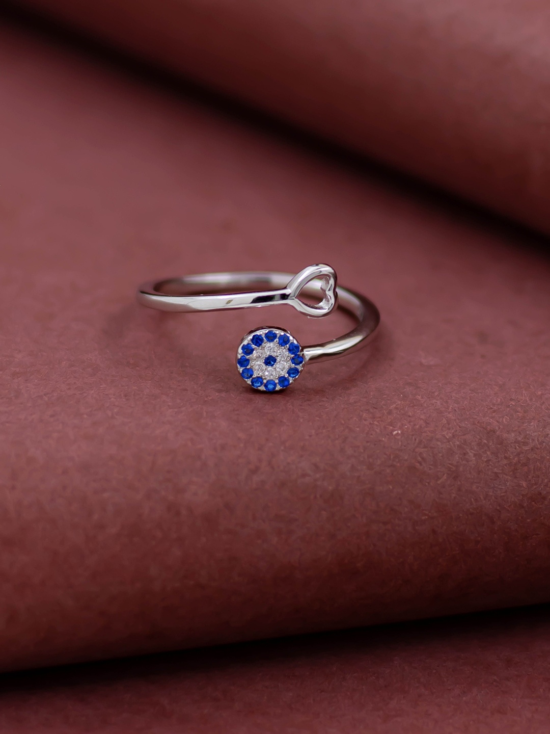 SILMORA Platinum-Plated Cubic Zirconia Stone-Studded Adjustable Finger Ring, Silver
SILMORA Platinum-Plated Cubic Zirconia Stone-Studded Adjustable Finger Ring, Silver