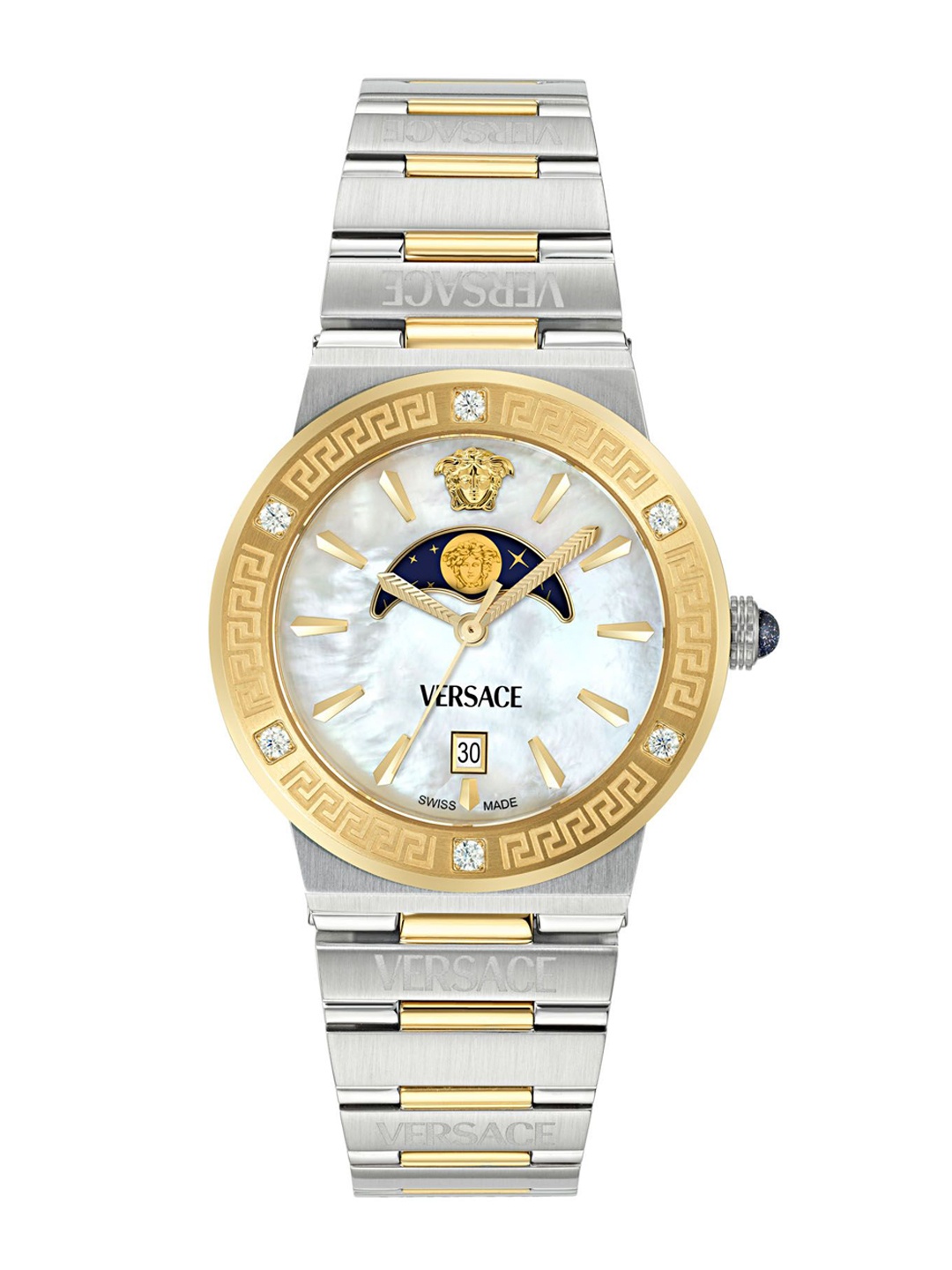 Versace Unisex Printed Dial & Stainless Steel Straps Analogue Watch VE7G00524, White
Versace Unisex Printed Dial & Stainless Steel Straps Analogue Watch VE7G00524, White