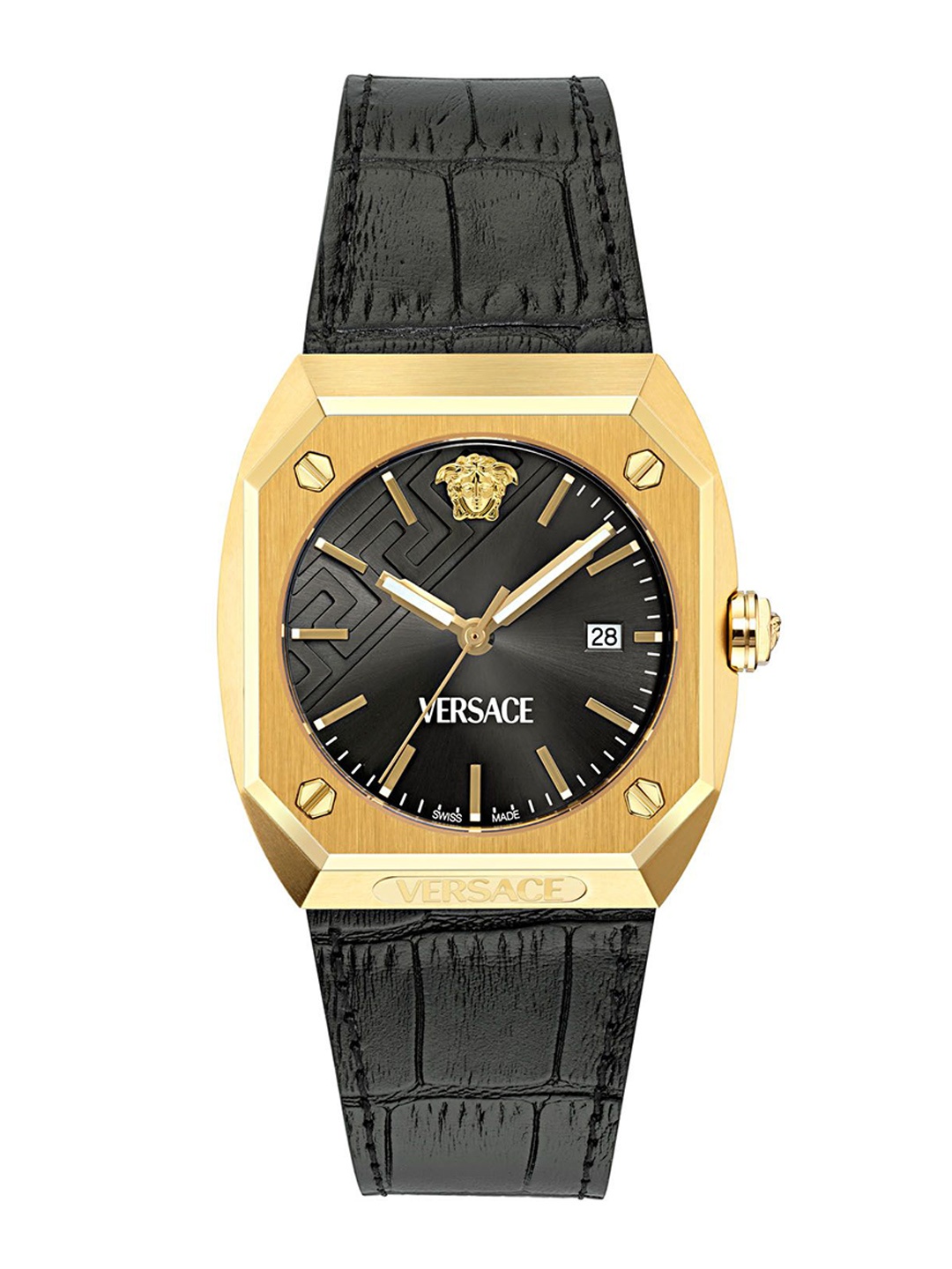 Versace Men Rectangular Dial & Bracelet Style Straps Analogue Watch VE8F00224, Black
Versace Men Rectangular Dial & Bracelet Style Straps Analogue Watch VE8F00224, Black