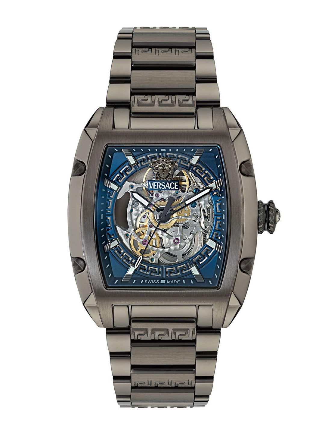 Versace Men Dominus Sktl Dial & Stainless Steel Bracelet Style Analogue Watch VE9J00224, Blue
Versace Men Dominus Sktl Dial & Stainless Steel Bracelet Style Analogue Watch VE9J00224, Blue