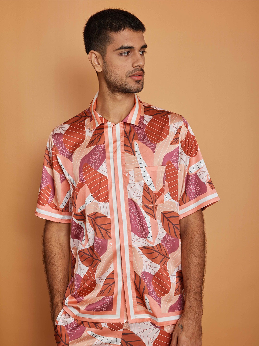 CLUBHAVANA Earthy Drift Comfort Relaxed Fit Floral Printed Premium Soft Satin Casual Shirt, Beige
CLUBHAVANA Earthy Drift Comfort Relaxed Fit Floral Printed Premium Soft Satin Casual Shirt, Beige