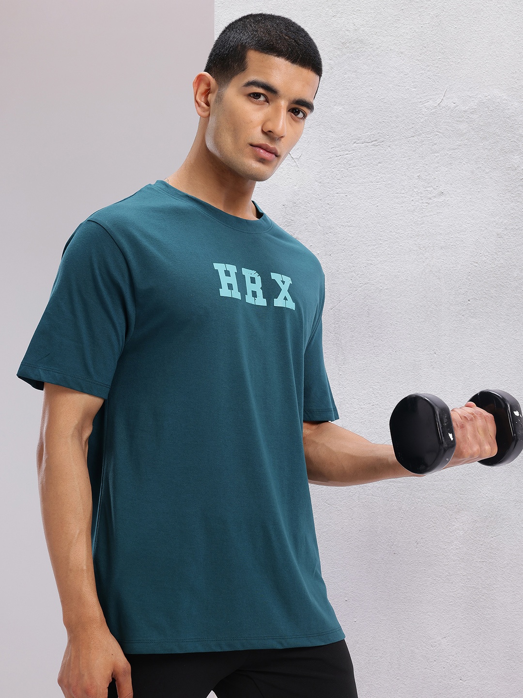 HRX by Hrithik Roshan Brand Logo Printed Drop-Shoulder Sleeves Relaxed Training T-shirt, Teal
HRX by Hrithik Roshan Brand Logo Printed Drop-Shoulder Sleeves Relaxed Training T-shirt, Teal