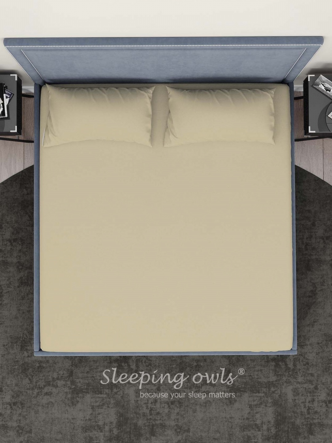 Sleeping Owls- because your sleep matters Beige 300 TC King Bedsheet with 2 Pillow Covers
Sleeping Owls- because your sleep matters Beige 300 TC King Bedsheet with 2 Pillow Covers