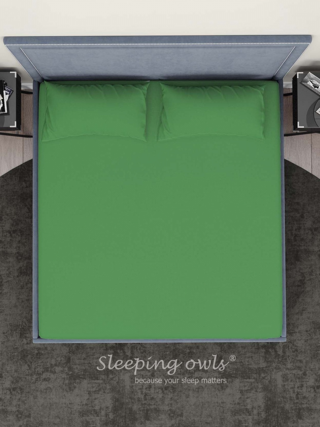 Sleeping Owls- because your sleep matters Green 300 TC King Bedsheet with 2 Pillow Covers
Sleeping Owls- because your sleep matters Green 300 TC King Bedsheet with 2 Pillow Covers