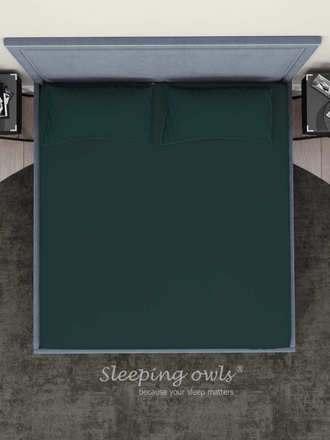 Sleeping Owls- because your sleep matters Green 300 TC King Bedsheet with 2 Pillow Covers
Sleeping Owls- because your sleep matters Green 300 TC King Bedsheet with 2 Pillow Covers