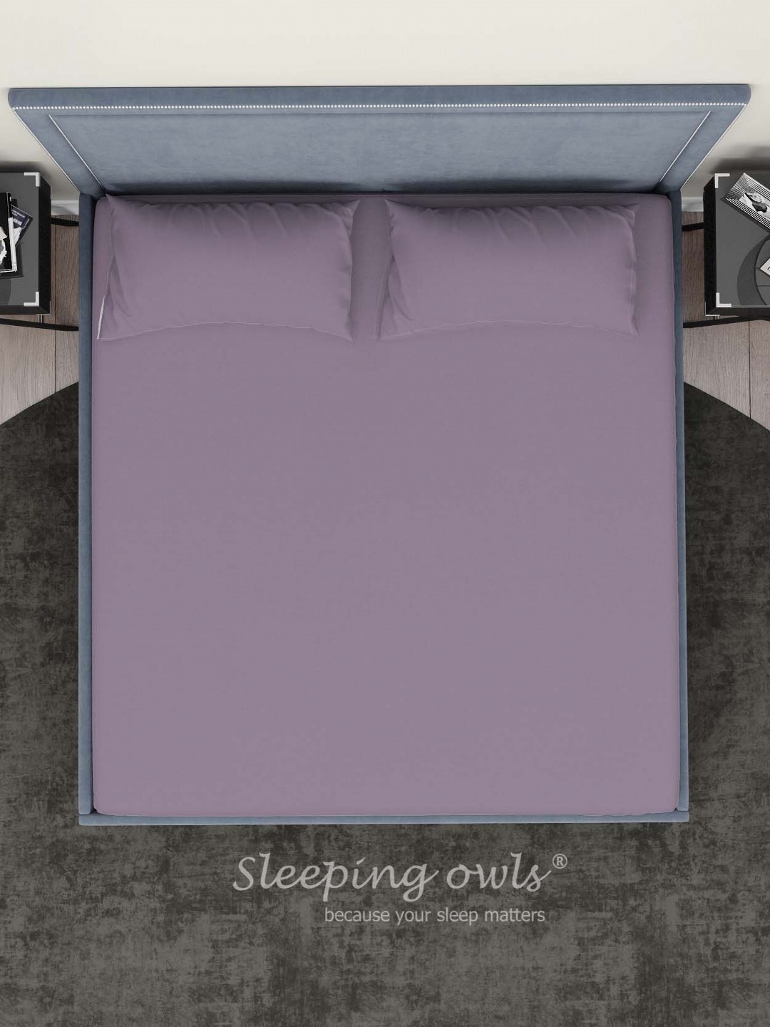Sleeping Owls- because your sleep matters Mauve 300 TC King Bedsheet with 2 Pillow Covers
Sleeping Owls- because your sleep matters Mauve 300 TC King Bedsheet with 2 Pillow Covers