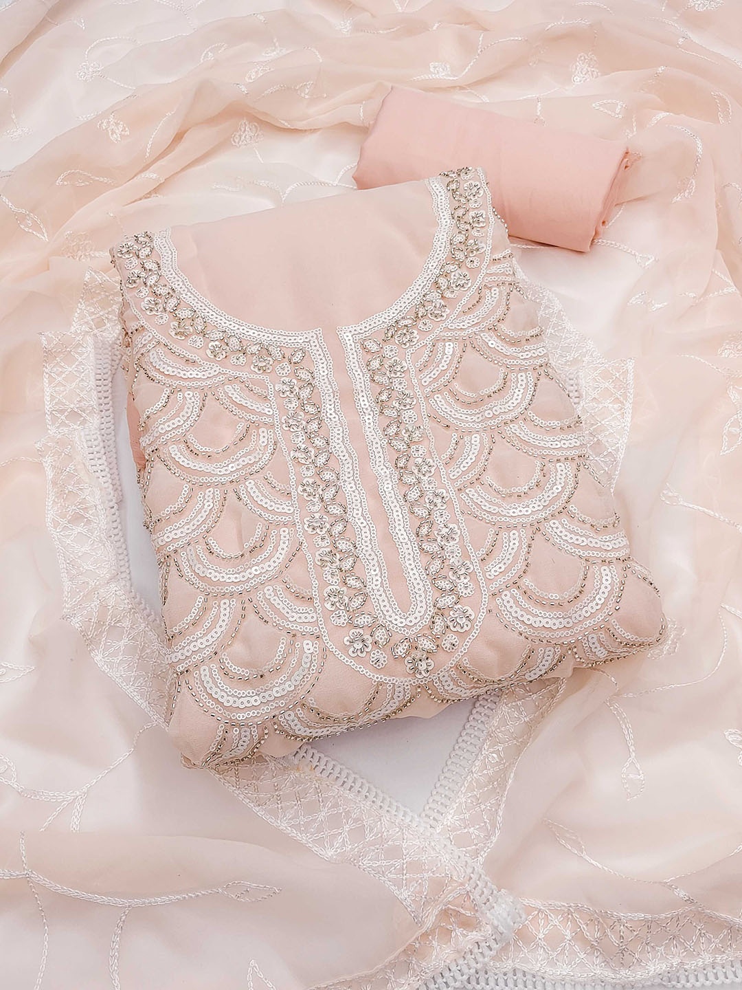 KALINI Ethnic Motifs Embroidered Beads And Stones Unstitched Dress Material, Pink
KALINI Ethnic Motifs Embroidered Beads And Stones Unstitched Dress Material, Pink