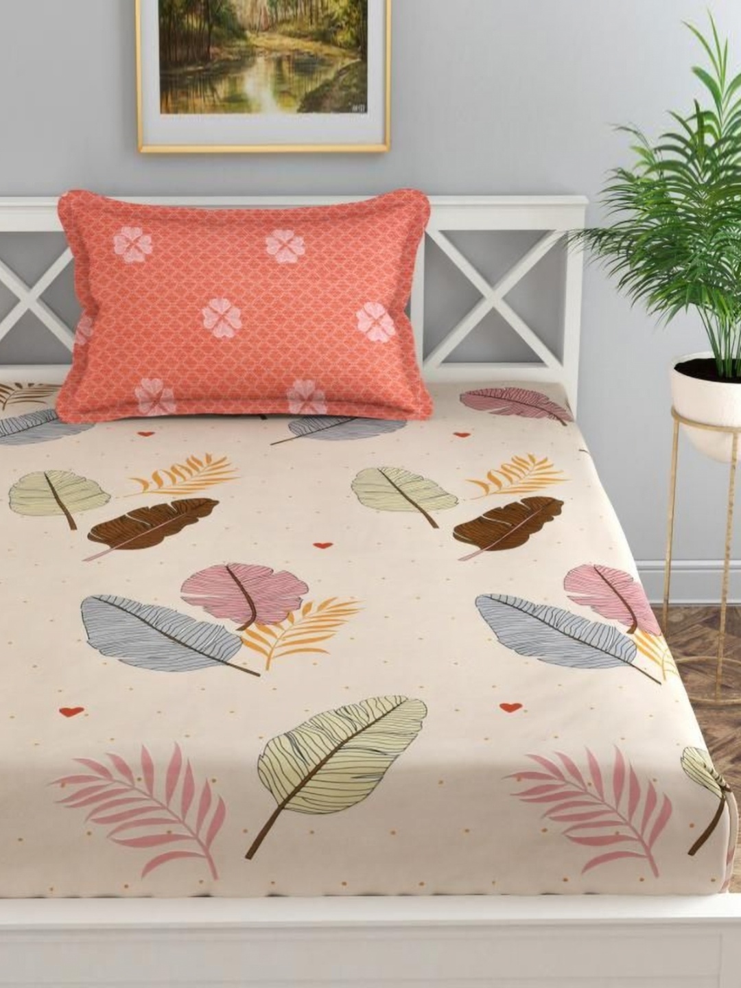 Florida Peach-Coloured Printed Microfiber 200 TC Single Bedsheet Set 1.55 m x 2.28 m
Florida Peach-Coloured Printed Microfiber 200 TC Single Bedsheet Set 1.55 m x 2.28 m