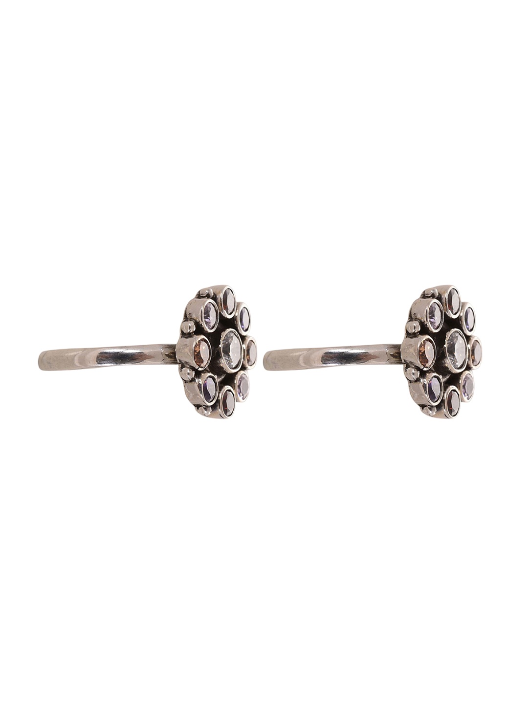 Peenzone Jewellers Pack Of 2 925 Sterling Silver Plated Cubic Zirconia Studded Toe Rings
Peenzone Jewellers Pack Of 2 925 Sterling Silver Plated Cubic Zirconia Studded Toe Rings