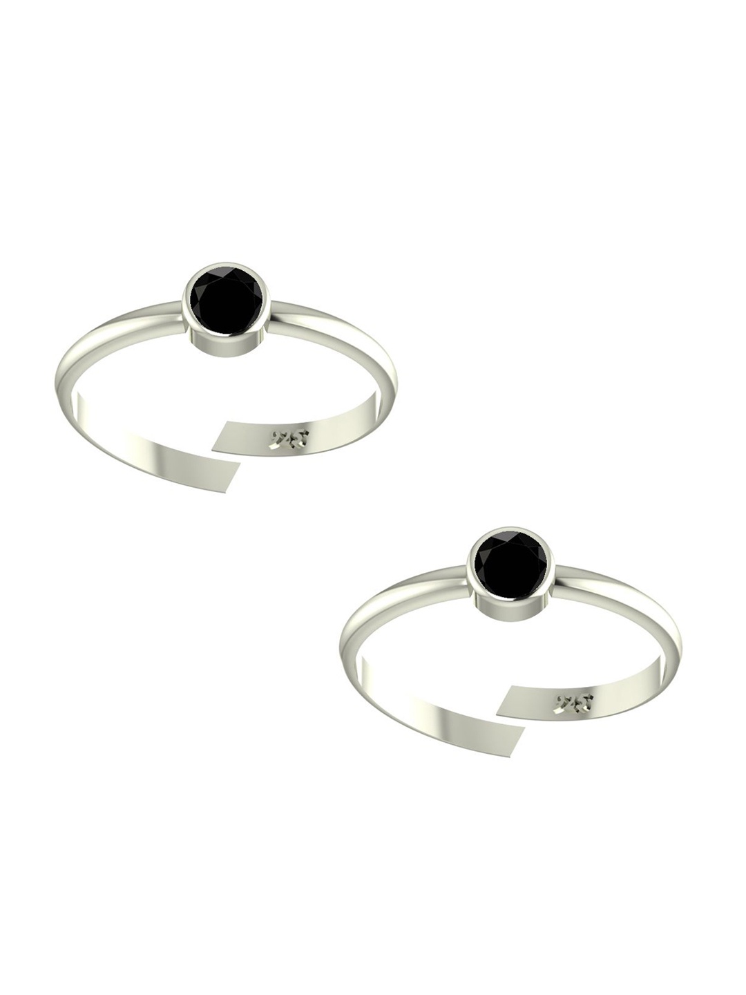 Peenzone Jewellers Pack Of 2 925 Sterling Silver Plated Cubic Zirconia Studded Toe Rings
Peenzone Jewellers Pack Of 2 925 Sterling Silver Plated Cubic Zirconia Studded Toe Rings