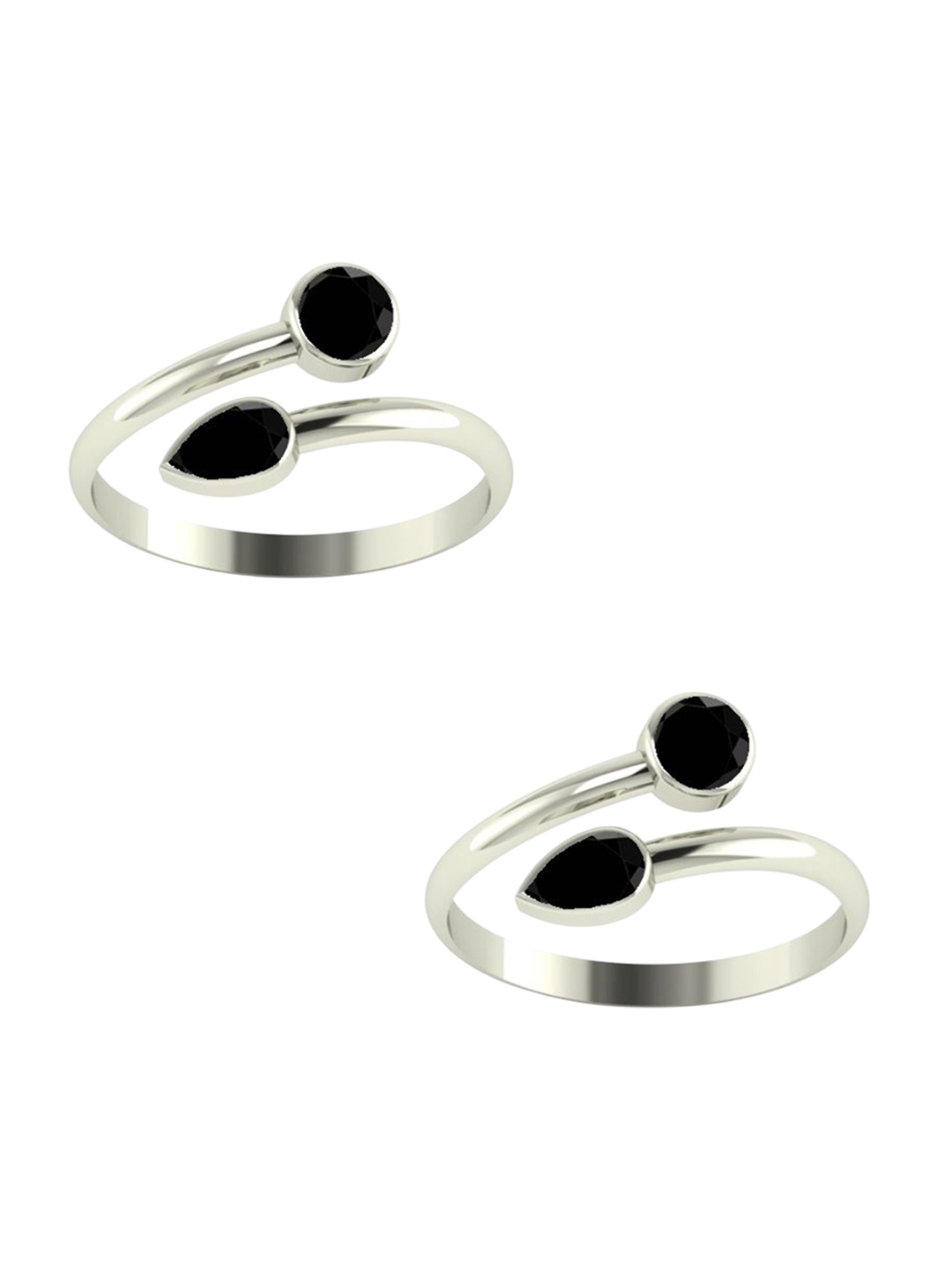 Peenzone Jewellers 925 Sterling Silver -Plated Cubic Zirconia Stone Studded Toe Rings
Peenzone Jewellers 925 Sterling Silver -Plated Cubic Zirconia Stone Studded Toe Rings