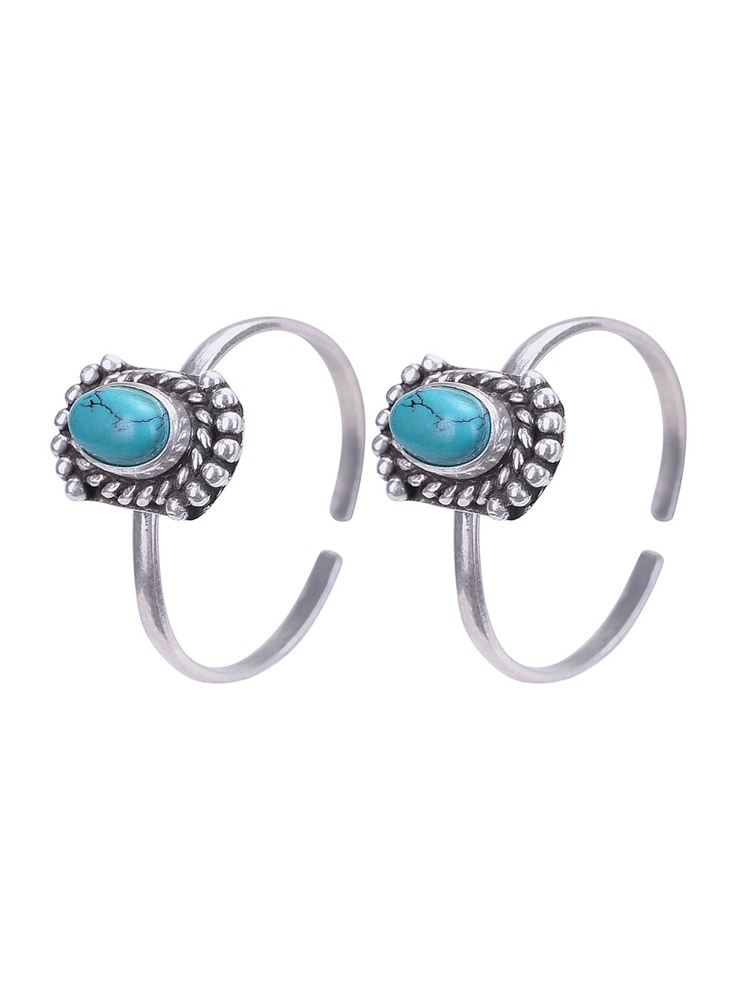 Peenzone Jewellers 925 Sterling Silver-Plated Cubic Zirconia Stone Studded Toe Rings
Peenzone Jewellers 925 Sterling Silver-Plated Cubic Zirconia Stone Studded Toe Rings
