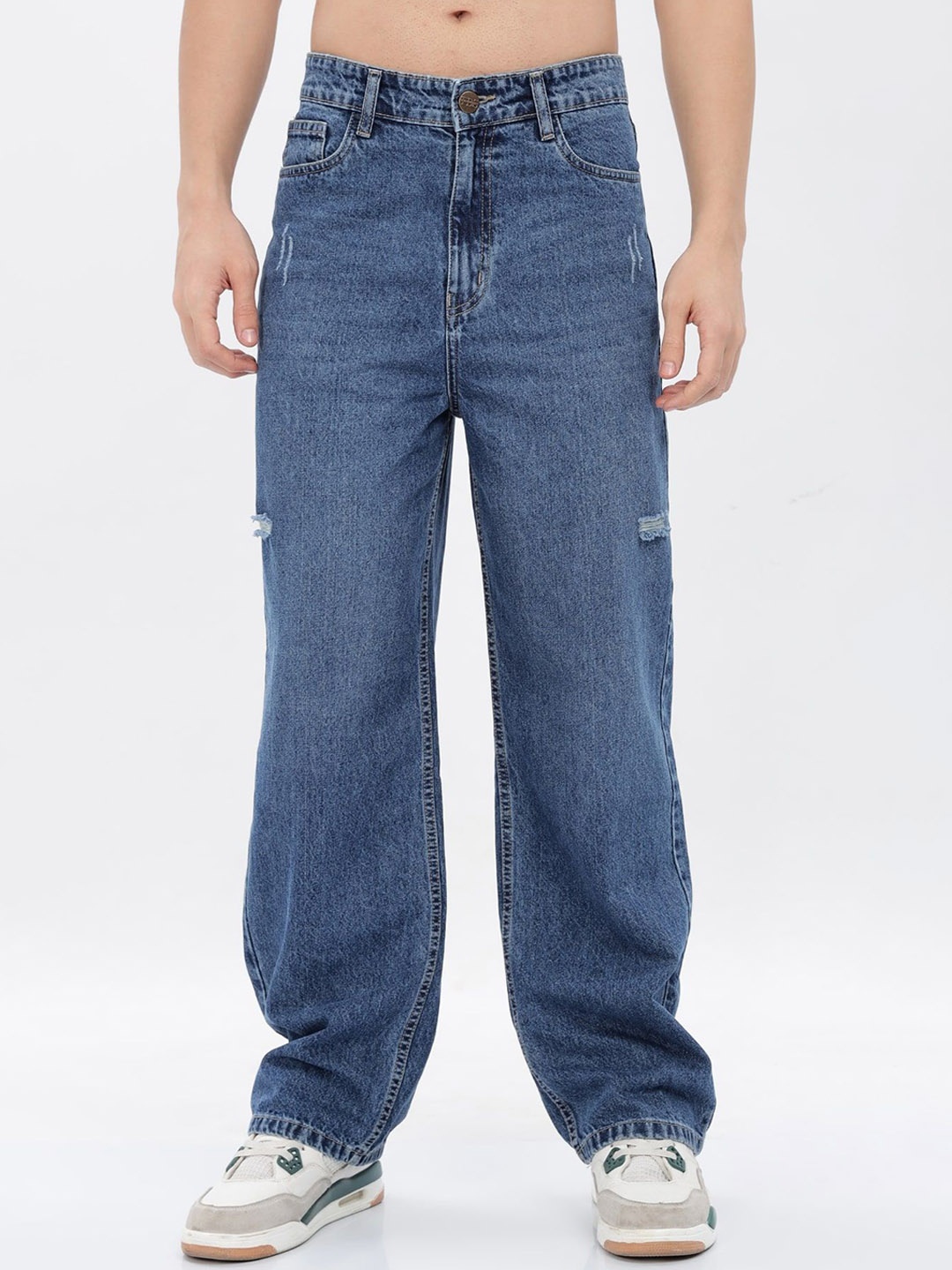 TBS- THE BARGAIN STREET Men Classic Baggy Fit Mid-Rise Light Fade Low Distress Jeans, Blue
TBS- THE BARGAIN STREET Men Classic Baggy Fit Mid-Rise Light Fade Low Distress Jeans, Blue