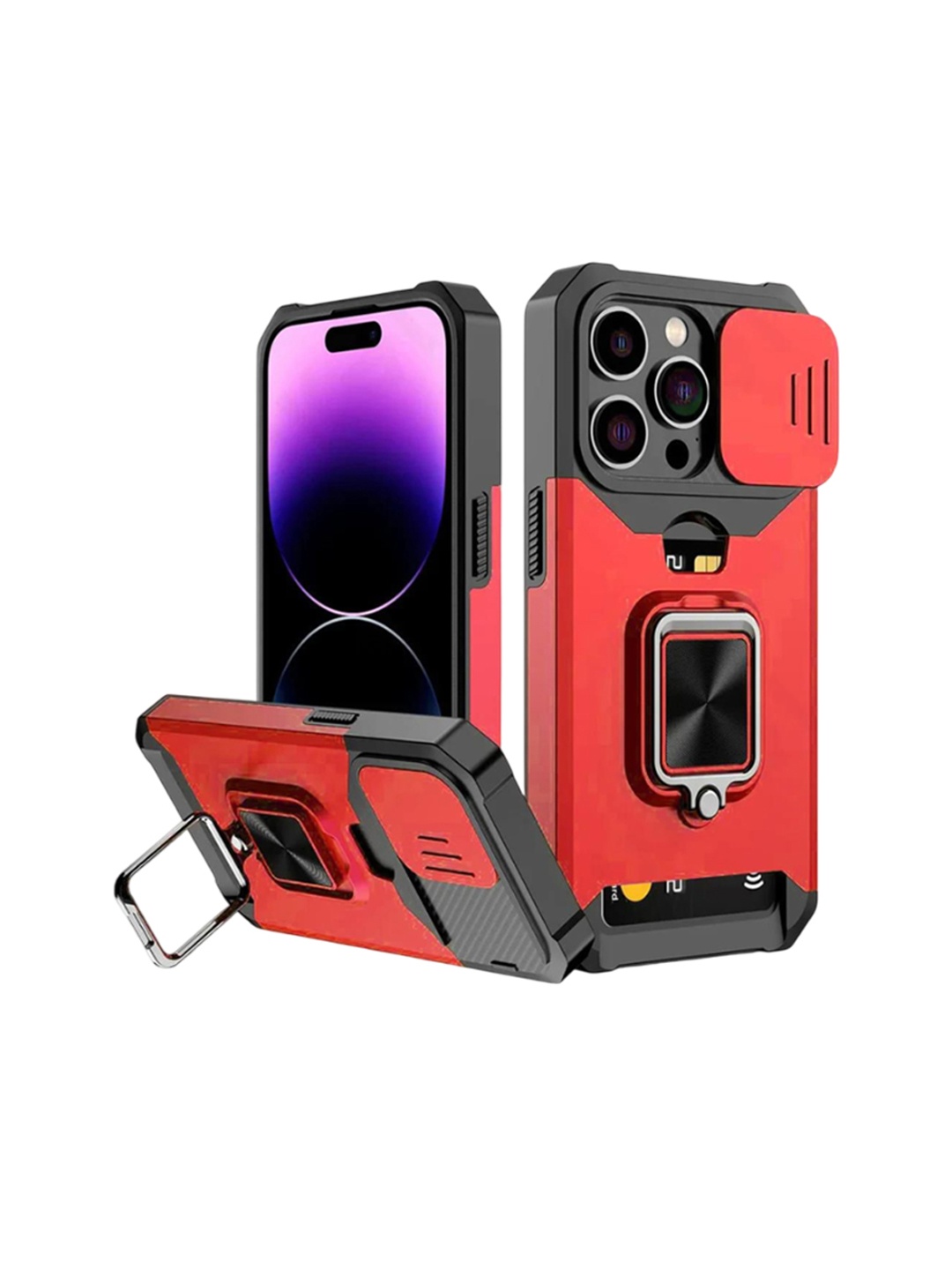 Luxury Kase LK177 Camera Slide Protection Ring Magnetic Kickstand iPhone 13 Pro Back Case, Red
Luxury Kase LK177 Camera Slide Protection Ring Magnetic Kickstand iPhone 13 Pro Back Case, Red