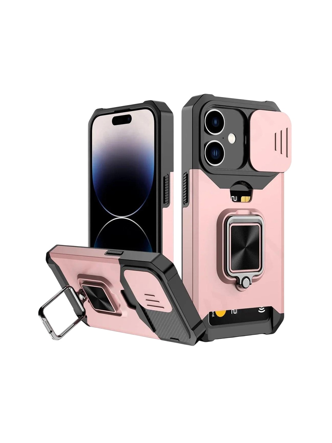 Luxury Kase LK177 Camera Slide Protection Ring Magnetic Kickstand iPhone 16 Plus Back Case, Rose gold
Luxury Kase LK177 Camera Slide Protection Ring Magnetic Kickstand iPhone 16 Plus Back Case, Rose gold