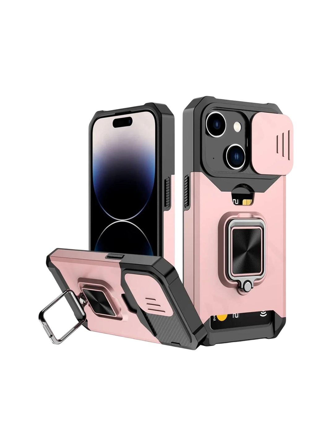 Luxury Kase LK177 Camera Slide Protection Ring Magnetic Kickstand iPhone 15 Plus Back Case, Rose gold
Luxury Kase LK177 Camera Slide Protection Ring Magnetic Kickstand iPhone 15 Plus Back Case, Rose gold