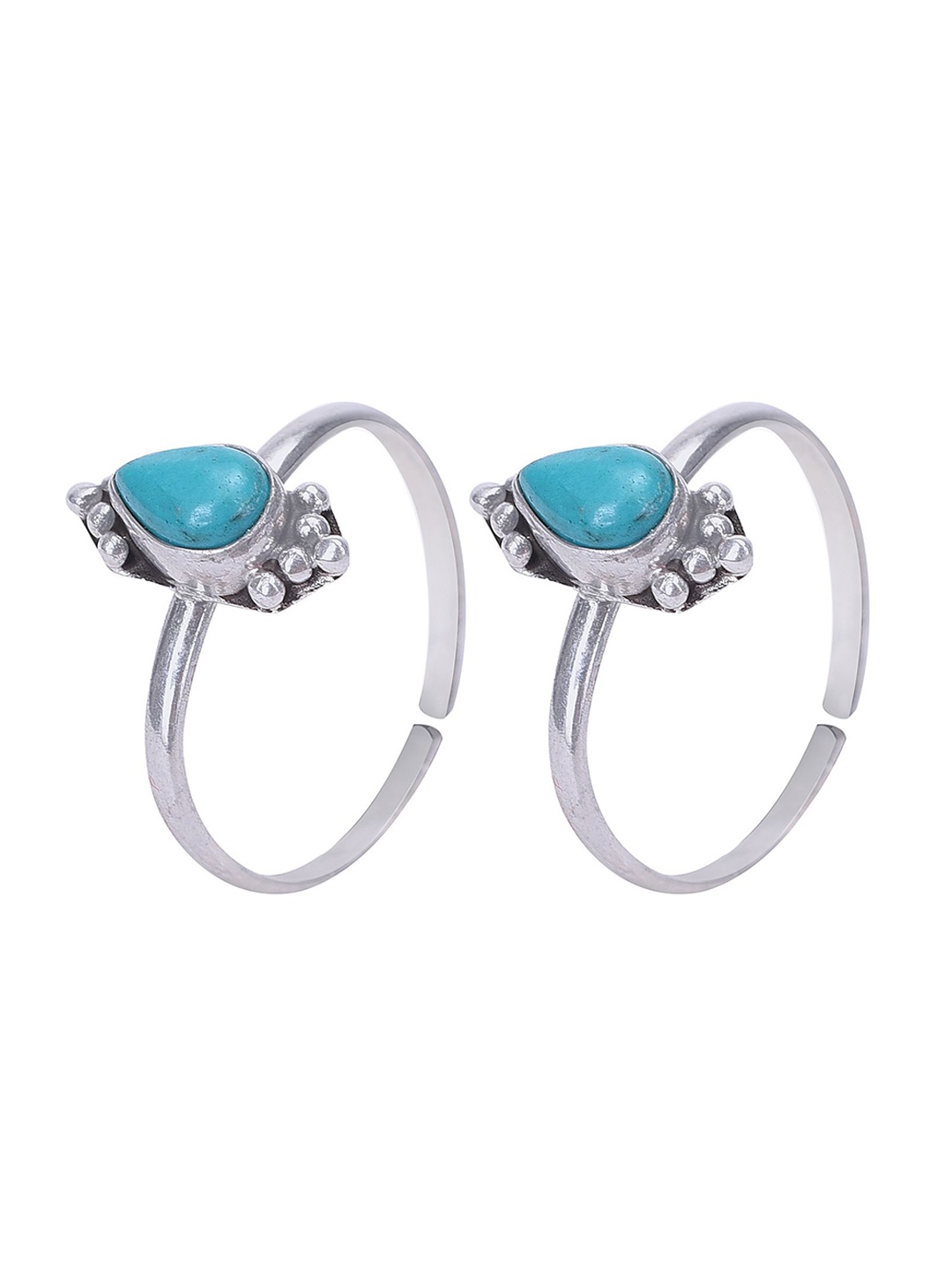 Peenzone Jewellers 925 Sterling Silver-Plated Cubic Zirconia Stone Studded Toe Rings
Peenzone Jewellers 925 Sterling Silver-Plated Cubic Zirconia Stone Studded Toe Rings