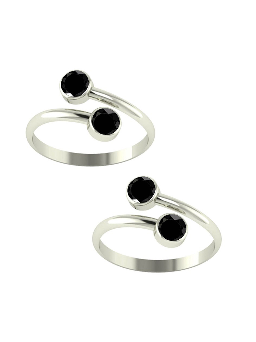Peenzone Jewellers 925 Sterling Silver-Plated Cubic Zirconia Stone Studded Toe Rings
Peenzone Jewellers 925 Sterling Silver-Plated Cubic Zirconia Stone Studded Toe Rings