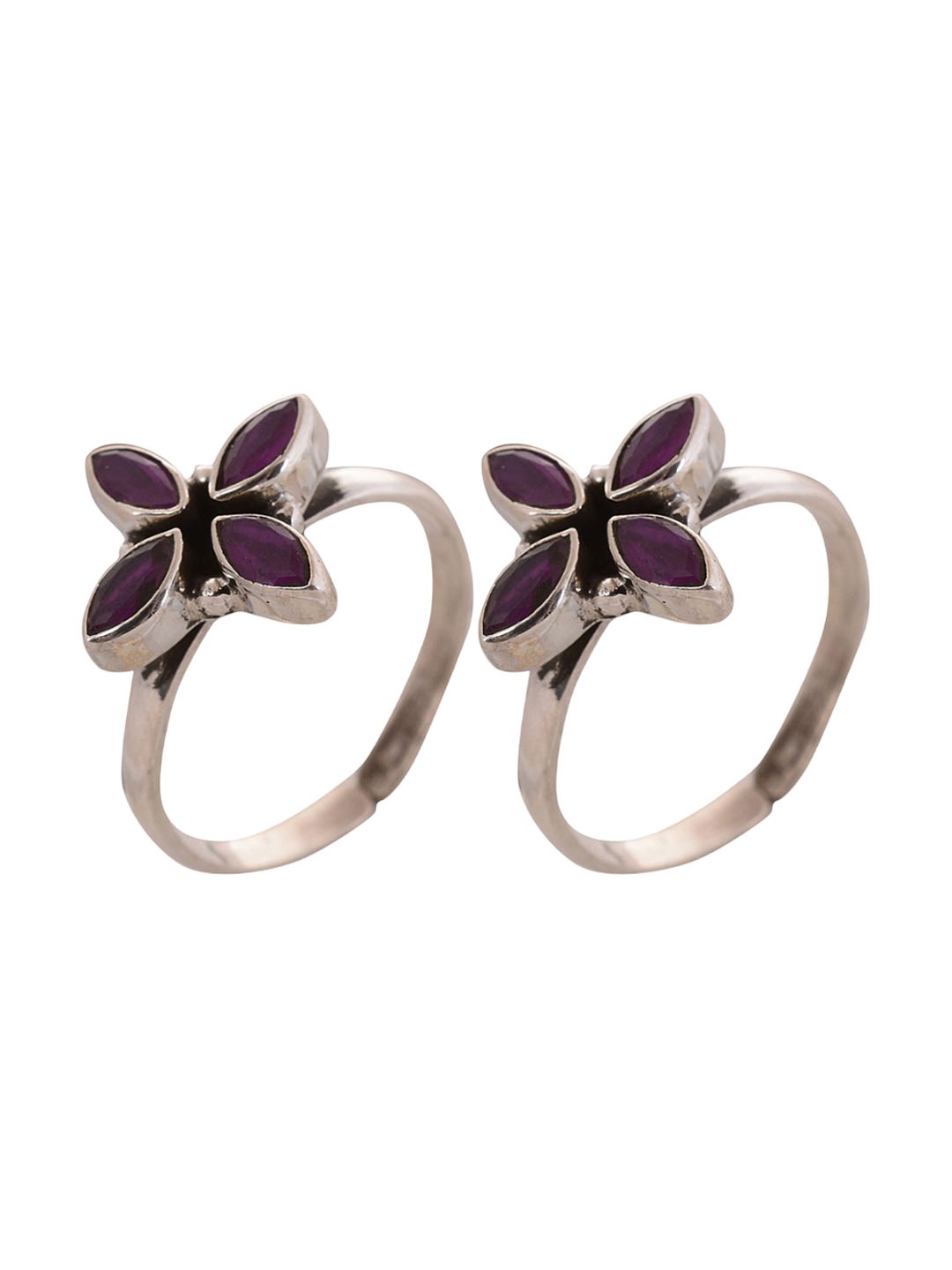 Peenzone Jewellers 925 Sterling Silver -Plated Cubic Zirconia Stone Studded Toe Rings
Peenzone Jewellers 925 Sterling Silver -Plated Cubic Zirconia Stone Studded Toe Rings