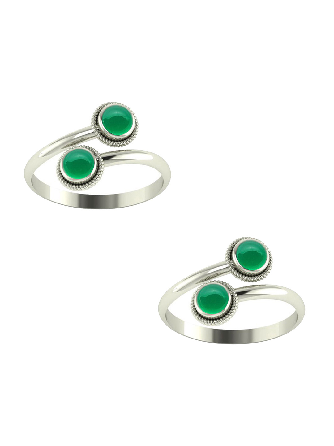 Peenzone Jewellers 925 Sterling Silver-Plated Cubic Zirconia Stone Studded Toe Rings
Peenzone Jewellers 925 Sterling Silver-Plated Cubic Zirconia Stone Studded Toe Rings