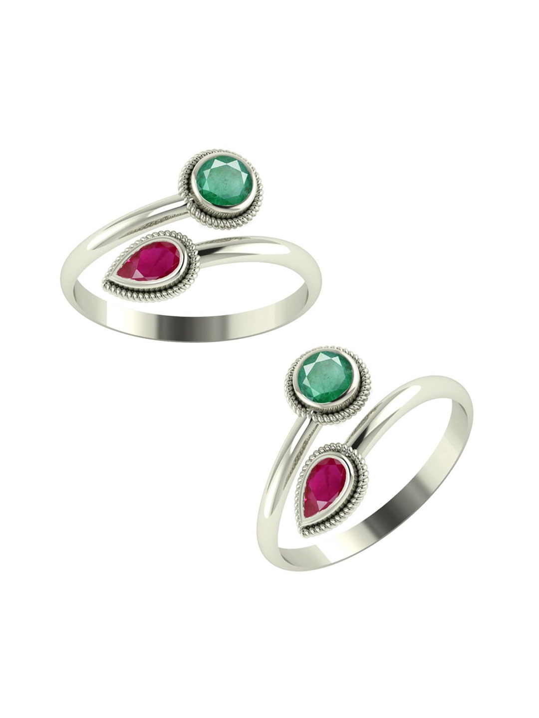 Peenzone Jewellers 925 Sterling Silver-Plated Cubic Zirconia Stone Studded Toe Rings
Peenzone Jewellers 925 Sterling Silver-Plated Cubic Zirconia Stone Studded Toe Rings