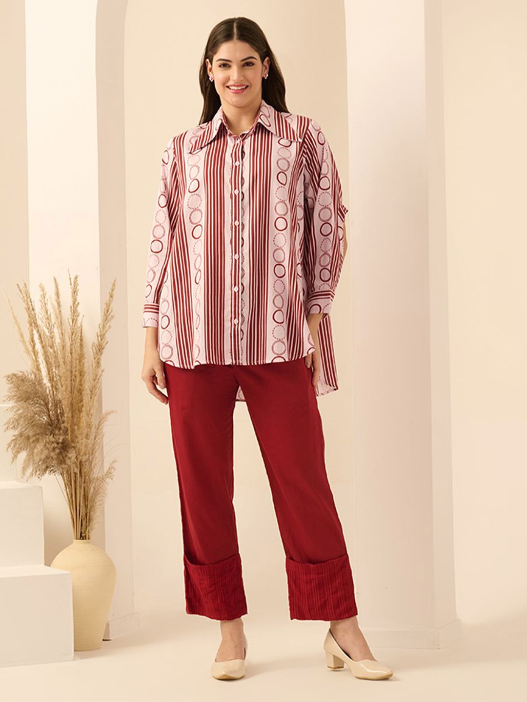 First Resort by Ramola Bachchan Women Comfort Fit Geometric Printed Cotton Casual Shirt, Pink
First Resort by Ramola Bachchan Women Comfort Fit Geometric Printed Cotton Casual Shirt, Pink