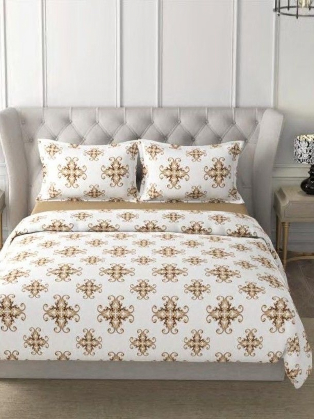 HOME PLUS STUDIOS Raymond Rich Dream Gold-Toned Cotton160TC Bedsheet Set-2.74mx2.74m
HOME PLUS STUDIOS Raymond Rich Dream Gold-Toned Cotton160TC Bedsheet Set-2.74mx2.74m